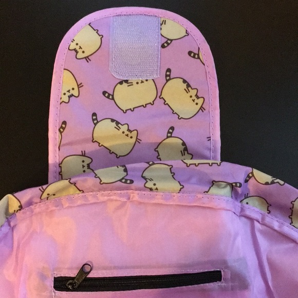 Pusheen drawstring pouch w/ flap in purple - Picture 6 of 6